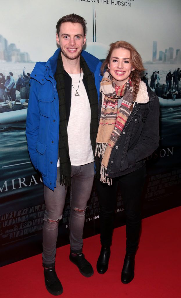 Brian Burke and Aisling Mahon at the special preview screening of Sully-Miracle on the Hudson at Cineworld, Dublin (Picture: Brian McEvoy).