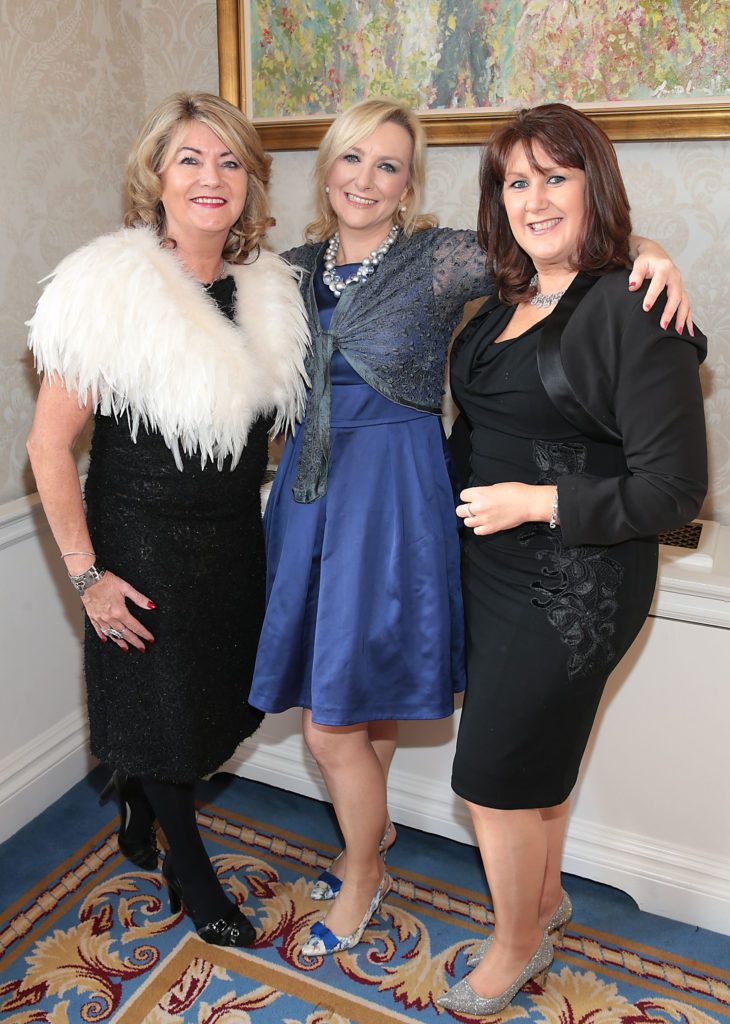 Susan McLaverty, Suzanne Cashman and Ger Hurley at the Cari Charity Christmas lunch at the Shelbourne Hotel, Dublin (Picture Brian McEvoy).
