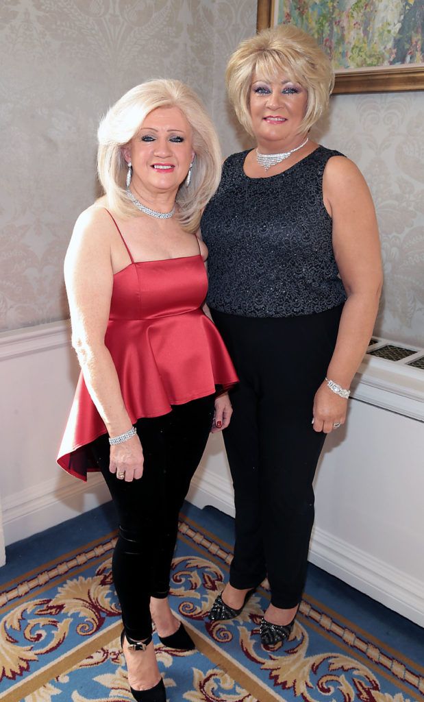 Yvonne Byrne and Marie Fitzgerald at the Cari Charity Christmas lunch at the Shelbourne Hotel, Dublin (Picture Brian McEvoy).