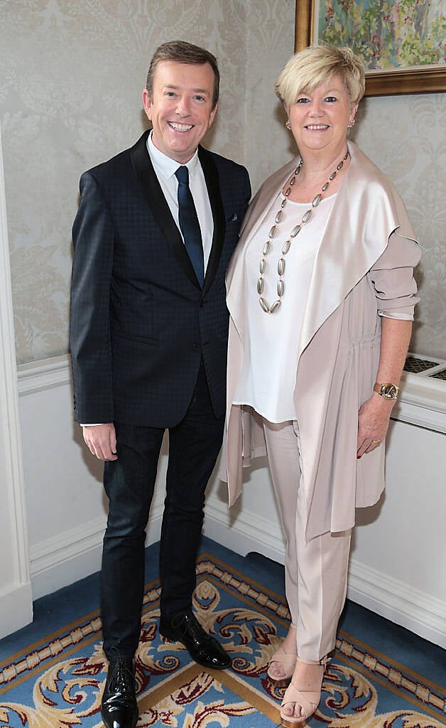 Alan Hughes and Miriam Ahern at the Cari Charity Christmas lunch at the Shelbourne Hotel, Dublin (Picture Brian McEvoy).