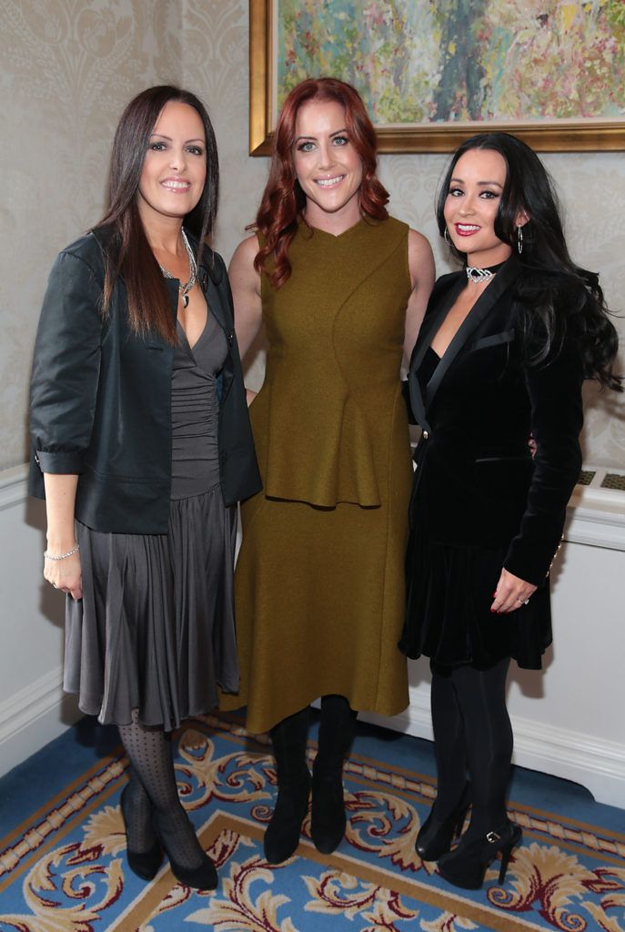 Sarah Jane Murray, Nadine Wai O Flynn and Ceire O Rourke at the Cari Charity Christmas lunch at the Shelbourne Hotel, Dublin (Picture Brian McEvoy).