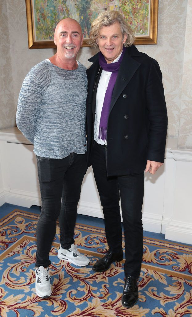 Derek Daniels and Michael Wright at the Cari Charity Christmas lunch at the Shelbourne Hotel, Dublin (Picture Brian McEvoy).