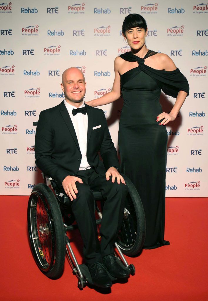 Mark Pollock and Simone George, pictured on the red carpet prior to the start of the 2016 Rehab People of the Year Awards held in the CityWest Hotel. Pic. Robbie Reynolds
