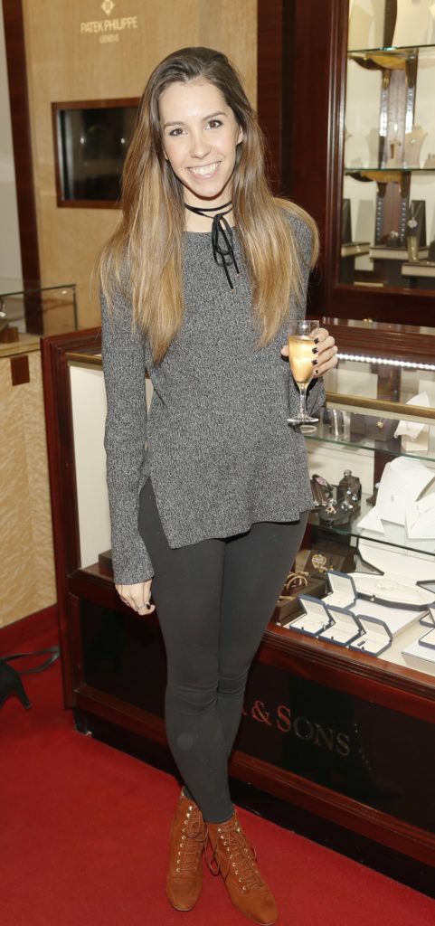 Ryen Densmore at the launch of the newly refurbished Fashion Room at Weir & Sons, Grafton Street-photo Kieran Harnett