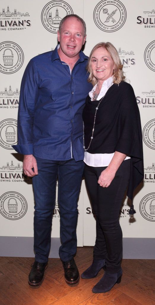 Alan Smithwick and Bridget Smithwick at the Dublin launch of Sullivan's Brewing Company at Lemon and Duke, Royal Hibernan Way, Dublin. Picture Brian Mcevoy.