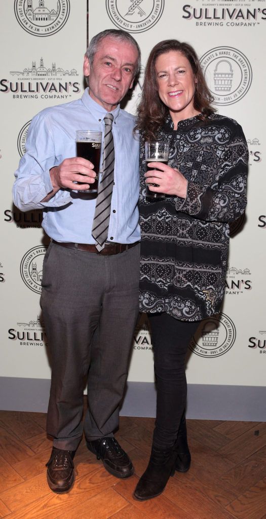 Michael Meldon and Rebecca Burrell at the Dublin launch of Sullivan's Brewing Company at Lemon and Duke, Royal Hibernan Way, Dublin. Picture Brian Mcevoy.