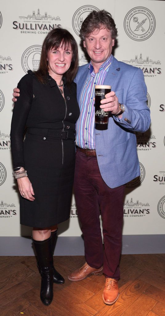 Sharon Kenny and William Flower at the Dublin launch of Sullivan's Brewing Company at Lemon and Duke, Royal Hibernan Way, Dublin. Picture Brian Mcevoy.