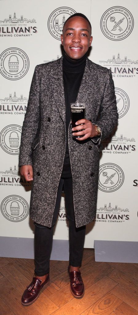 Lawson Mpame at the Dublin launch of Sullivan's Brewing Company at Lemon and Duke, Royal Hibernan Way, Dublin. Picture Brian Mcevoy.