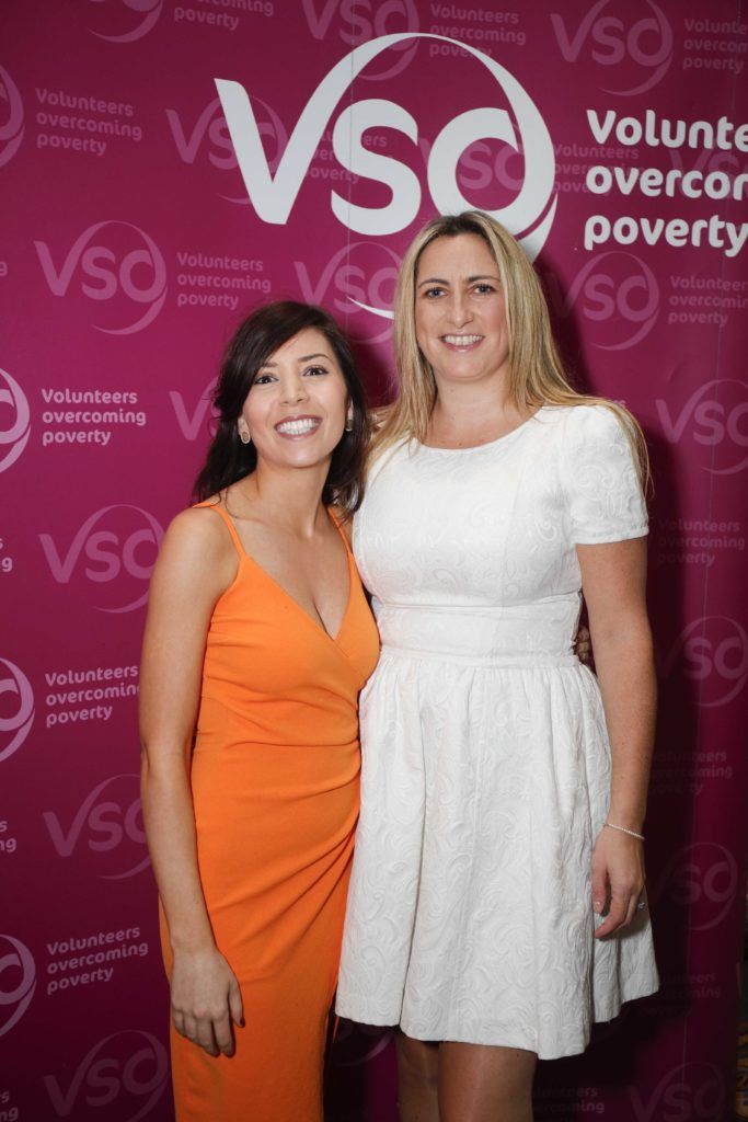 Pictured was Marie McLoughlin and Alax Valentine at VSO Ireland's fashion fundraiser Chic at the Shelbourne Hotel. Picture Conor McCabe Photography.