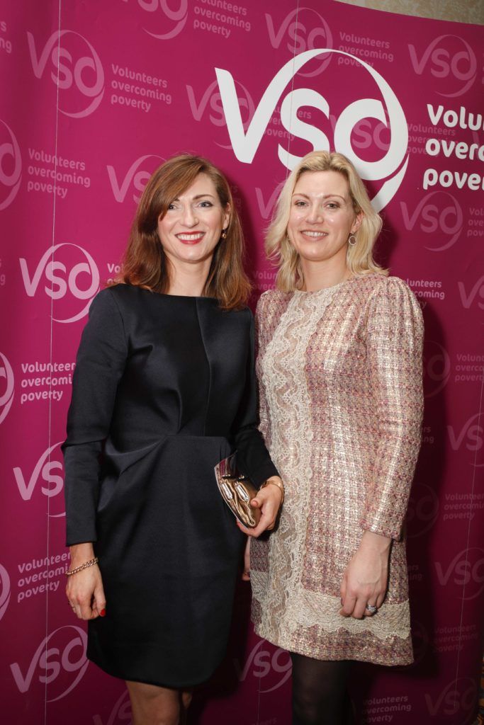 Pictured was Aileen Croke and Maria Croke at VSO Ireland's fashion fundraiser Chic at the Shelbourne Hotel. Picture Conor McCabe Photography.