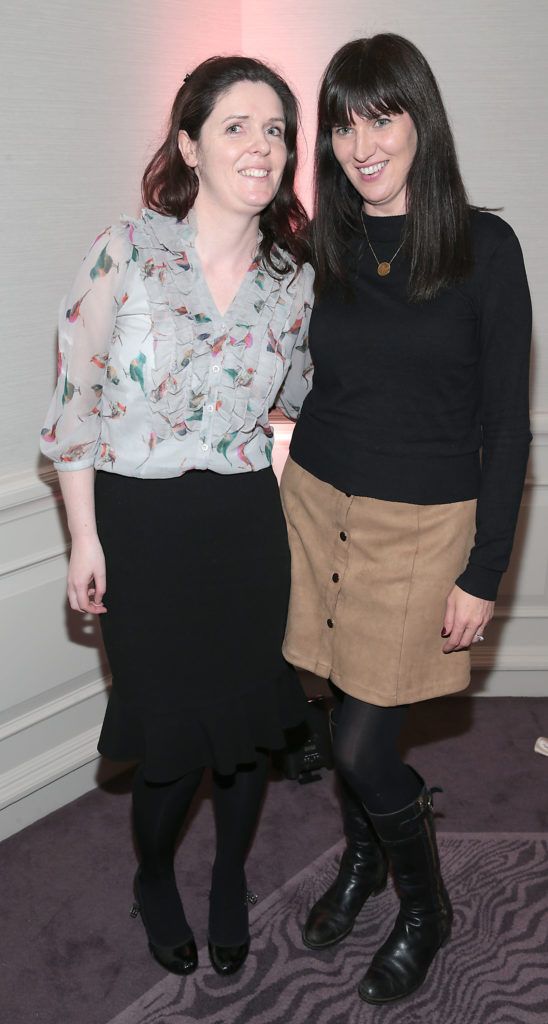 Lavinia Sweeney and Melanie Finn at the Lancome Christmas Celebration at the Westbury Hotel, Dublin (Pictures: Brian McEvoy).