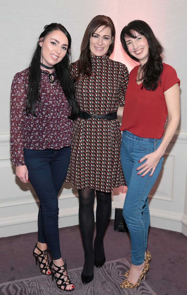 Eileen Sutton, Stacey Woodhead and Clodagh Kenny at the Lancome Christmas Celebration at the Westbury Hotel, Dublin (Pictures: Brian McEvoy).