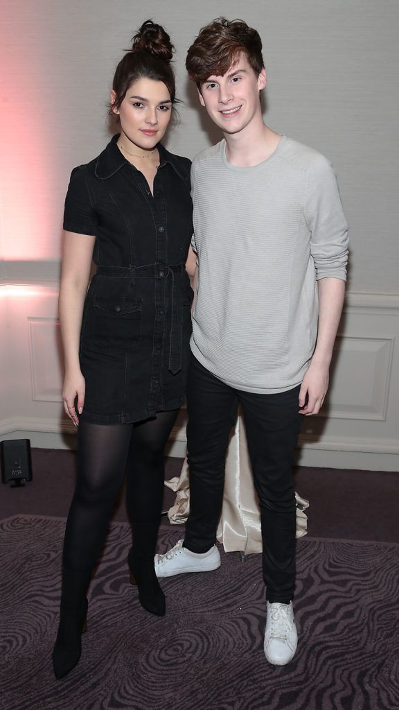 Kelly Horrigan and Aaron Hurley at the Lancome Christmas Celebration at the Westbury Hotel, Dublin (Pictures: Brian McEvoy).