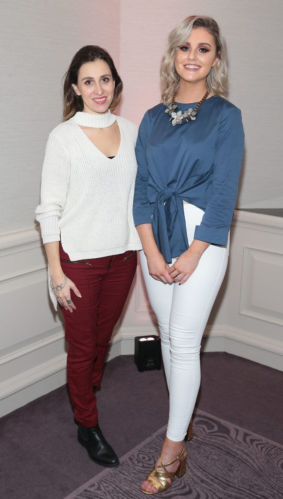 Kassi Cheirogeorgou and Rachel Begley at the Lancome Christmas Celebration at the Westbury Hotel, Dublin (Pictures: Brian McEvoy).