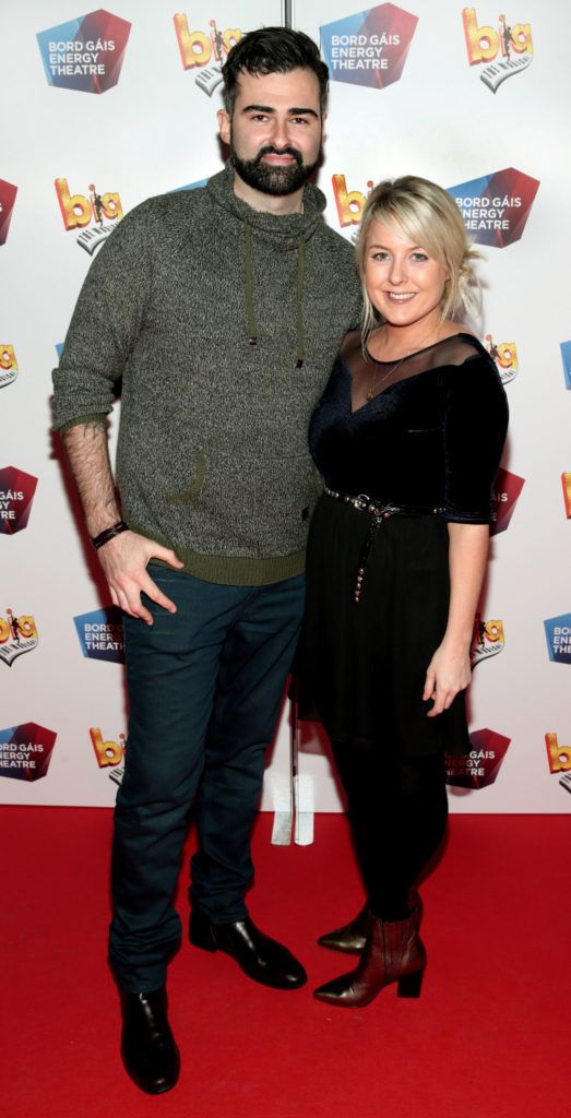 Eamon Curry and Rebecca Brady at the European premiere of BIG the Musical at the Bord Gais Energy Theatre, Dublin (Picture: Brian McEvoy).