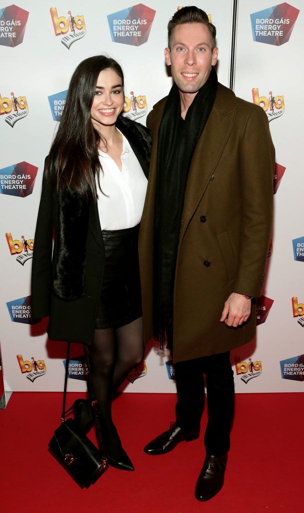 Sarah Tansey and Daniel Holfield at the European premiere of BIG the Musical at the Bord Gais Energy Theatre, Dublin (Picture: Brian McEvoy).