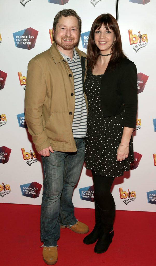 Shane Byrne and Aisling Conway at the European premiere of BIG the Musical at the Bord Gais Energy Theatre, Dublin (Picture: Brian McEvoy).