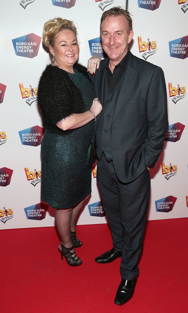 Linda Byrne and Adrian Kennedy at the European premiere of BIG the Musical at the Bord Gais Energy Theatre, Dublin (Picture: Brian McEvoy).