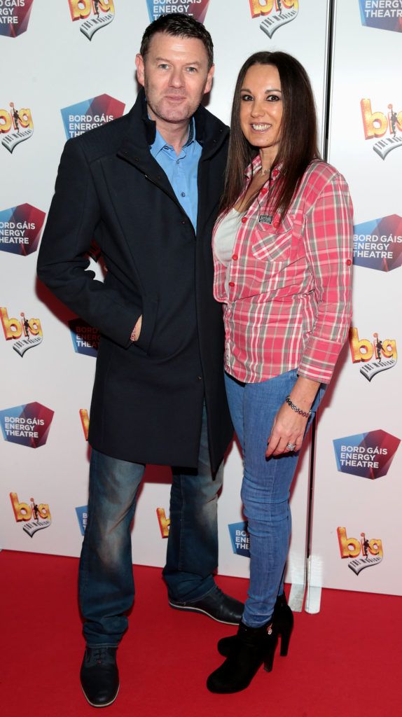 Robbie Kane and Jacqui Corcoran at the European premiere of BIG the Musical at the Bord Gais Energy Theatre, Dublin (Picture: Brian McEvoy).