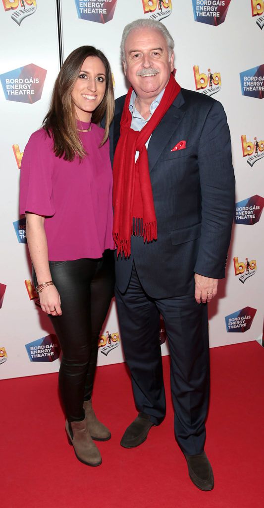 Marty Whelan and daughter Jessica at the European premiere of BIG the Musical at the Bord Gais Energy Theatre, Dublin (Picture: Brian McEvoy).