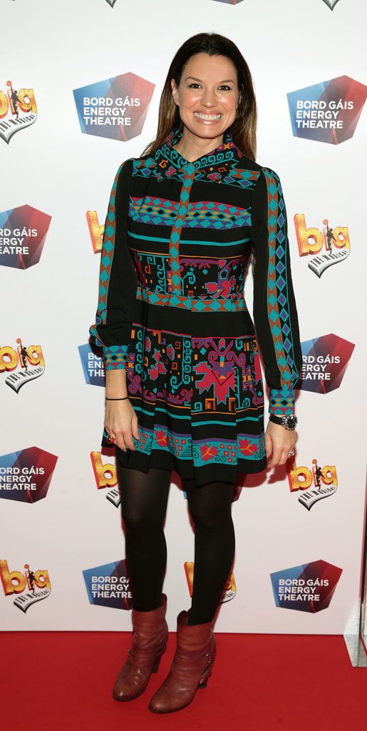 Caroline Morahan at the European premiere of BIG the Musical at the Bord Gais Energy Theatre, Dublin (Picture: Brian McEvoy).