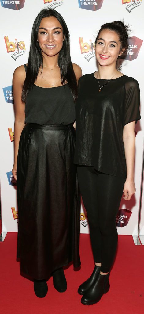 Gail Kaneswaran and daughter Kiva at the European premiere of BIG the Musical at the Bord Gais Energy Theatre, Dublin (Picture: Brian McEvoy).