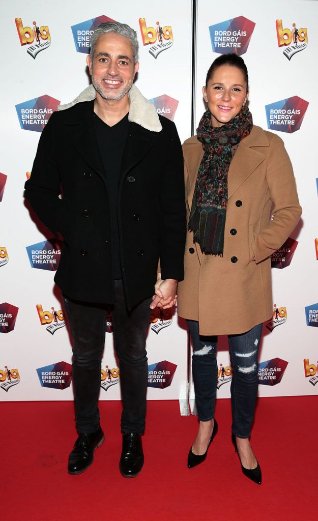 Baz Ashmawy and Tanya Evans at the European premiere of BIG the Musical at the Bord Gais Energy Theatre, Dublin (Picture: Brian McEvoy).