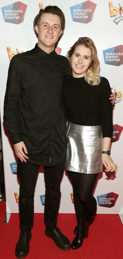 Simon Mulcahy and Claire O Reilly at the European premiere of BIG the Musical at the Bord Gais Energy Theatre, Dublin (Picture: Brian McEvoy).