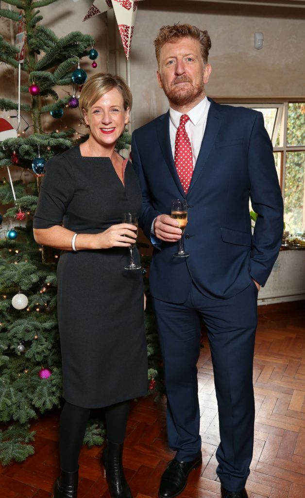 Sybil Mulcahy and Garrett Brennan, pictured at the National Lottery Christmas Lunch held in the Drury Buildings, Dublin. Pic. Robbie Reynolds