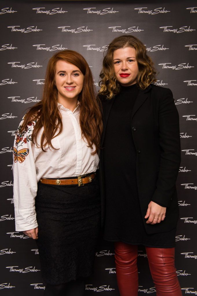 Kate Kelly and Táine King pictured at the Thomas Sabo Spring Summer 2017 collection presentation at The Westbury Hotel, Grafton St on Tuesday 13th Dec. 2016. Photo by Kevin Mcfeely