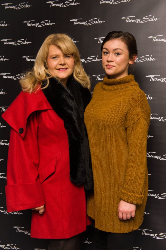 Liz Doyle and Aoife Carton pictured at the Thomas Sabo Spring Summer 2017 collection presentation at The Westbury Hotel, Grafton St on Tuesday 13th Dec. 2016. Photo by Kevin Mcfeely