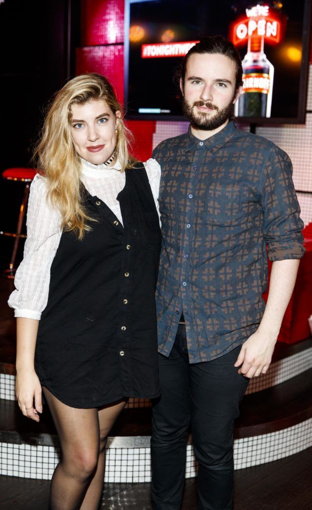 Eoin O'Regan and Emma Nolan pictured at the Smirnoff 'We're Open' event in Panti Bar in Dublin, hosted by Panti Bliss. Picture Andres Poveda
