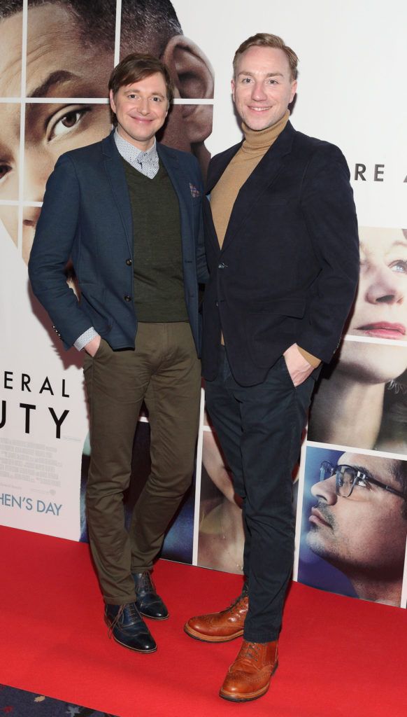 Norman Pratt and Shane Morgan of the Three Tenors at the Irish premiere screening of Will Smith's film Collateral Beauty at Cineworld, Dublin (Picture Brian McEvoy).