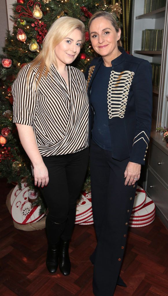 Debbie O Donnell and Cliona Kelly pictured at the Xpose Meaghers Pharmacy Festive Beauty Banquet at the Dylan Hotel ,Dublin.
Picture:Brian McEvoy
