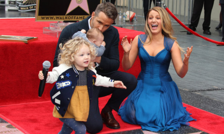 Ryan Reynolds got a Hollywood Walk of Fame star and everyone lost it over his adorable kids