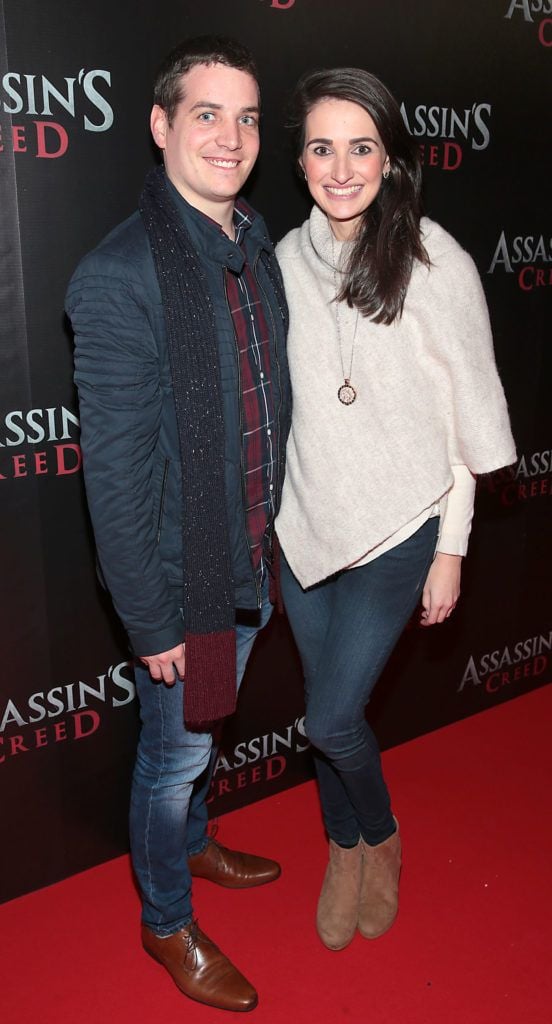 Sean Woods and Jessica Adamson pictured at the special preview screening of Assassin's Creed at the Savoy Cinema Dublin (Picture Brian McEvoy).
