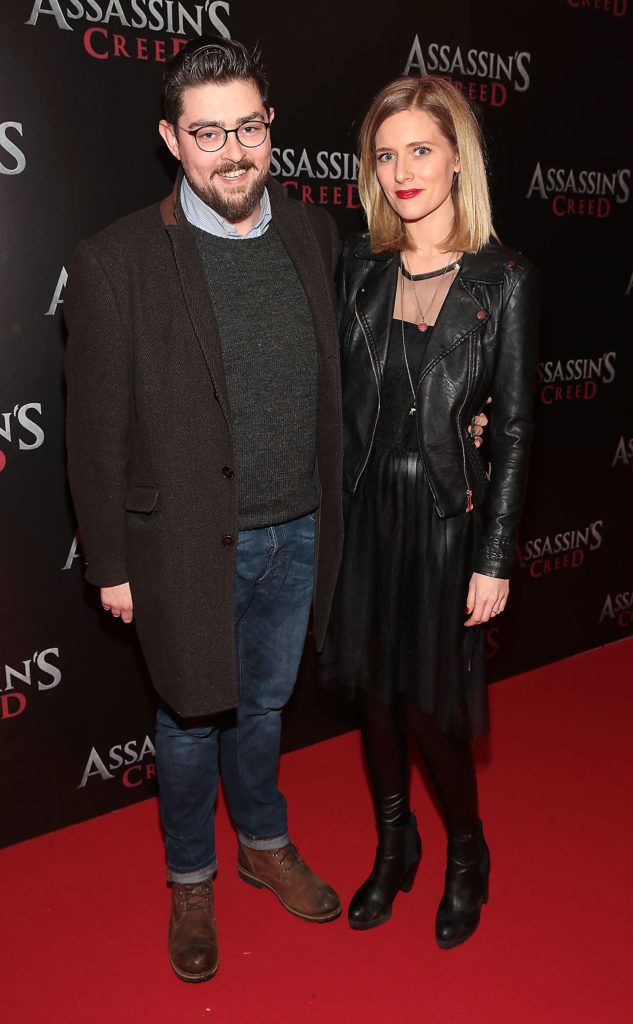 Sean Branigan and Amy De Bhrun pictured at the special preview screening of Assassin's Creed at the Savoy Cinema Dublin (Picture Brian McEvoy).