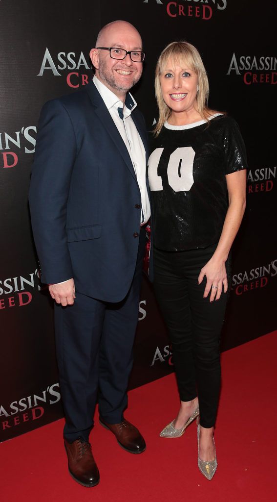 Wayne Kearns and Romy Carroll pictured at the special preview screening of Assassin's Creed at the Savoy Cinema Dublin (Picture Brian McEvoy).