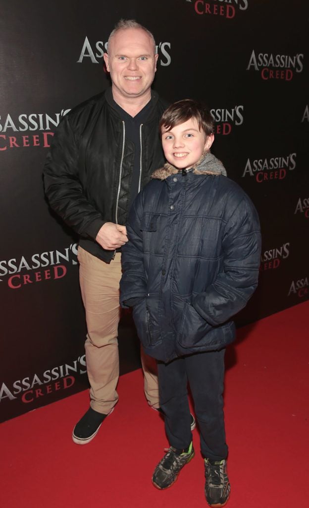 Jason O Callaghan and Ryan Sperrin pictured at the special preview screening of Assassin's Creed at the Savoy Cinema Dublin (Picture Brian McEvoy).