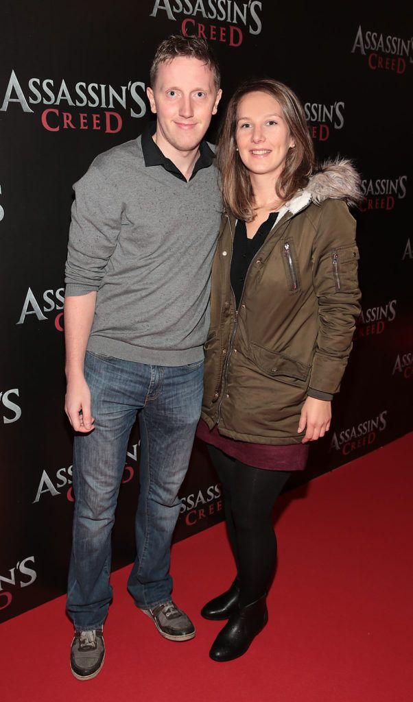 Paul Chambers and Elaine Filan pictured at the special preview screening of Assassin's Creed at the Savoy Cinema Dublin (Picture Brian McEvoy).