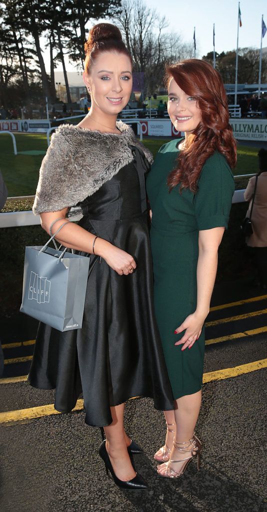 Emma McManamon and  Grainne McManamon at 'The Cliff at Lyons Style Stakes' at the Leopardstown Christmas Racing Festival on 28/12/2016 (Pictures: Brian McEvoy)