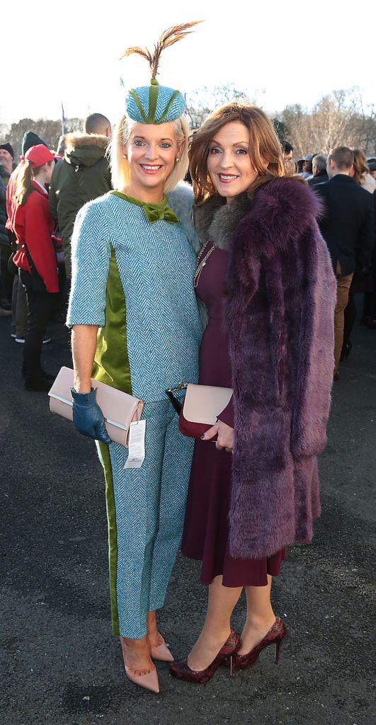 Yvonne McAvoy and Emma McAvoy at 'The Cliff at Lyons Style Stakes' at the Leopardstown Christmas Racing Festival on 28/12/2016 (Pictures: Brian McEvoy)