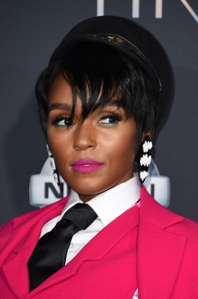 Recording artist Janelle Monae attends the premiere of Disney's "A Wrinkle in Time," on February 26, 2018, at the El Capitan Theatre in Hollywood, California.  (Photo by ROBYN BECK/AFP/Getty Images)