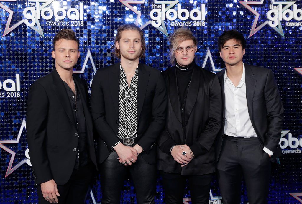5 Seconds of Summer attend The Global Awards 2018 at Eventim Apollo, Hammersmith on March 1, 2018 in London, England.  (Photo by John Phillips/John Phillips/Getty Images)