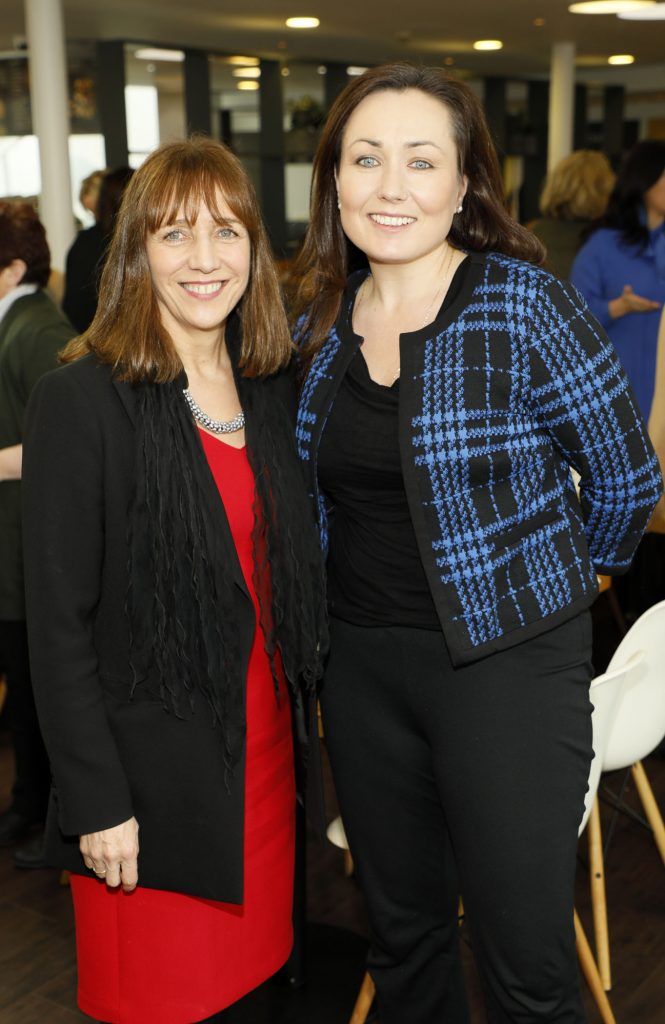 Gina Quin and Fiona Heffernan at the M&S International Women's Day Breakfast held at the restaurant of their Grafton Street Store. Photo Kieran Harnett