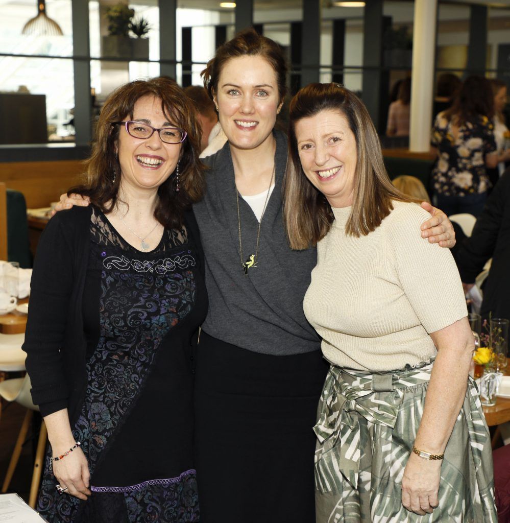 Darina Eades, Anna Greenhalgh and Sandra Fagan at the M&S International Women's Day Breakfast held at the restaurant of their Grafton Street Store. Photo Kieran Harnett