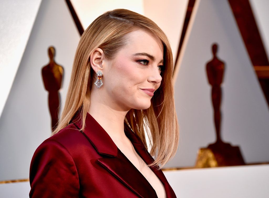 Emma Stone attends the 90th Annual Academy Awards at Hollywood & Highland Center on March 4, 2018 in Hollywood, California.  (Photo by Frazer Harrison/Getty Images)