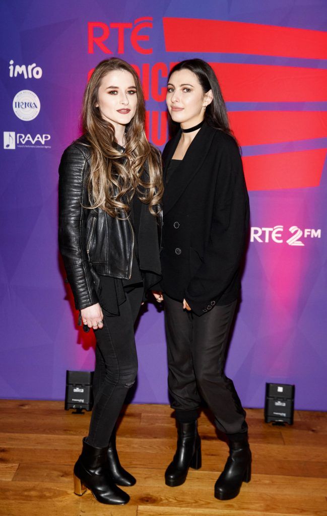 Sinead Judd and Niamh ?Clare pictured at the RTE Choice Music Prize at Vicar Street, March 8th 2018. Picture by Andres Poveda
