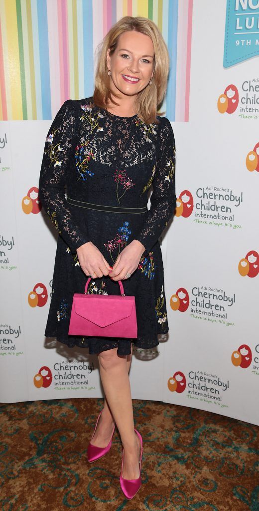 Claire Byrne at 'Liz and Noel's Chernobyl Lunch' at the Intercontinental Hotel, Ballsbridge, Dublin. Photo: Brian McEvoy