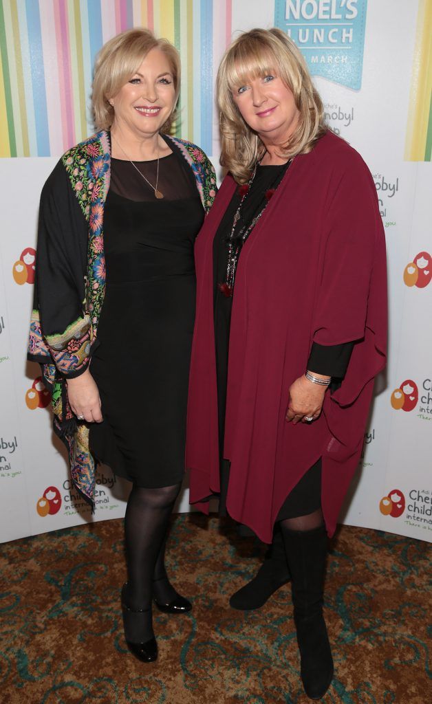 Liz O Donnell and Anne O Neill at 'Liz and Noel's Chernobyl Lunch' at the Intercontinental Hotel, Ballsbridge, Dublin. Photo: Brian McEvoy